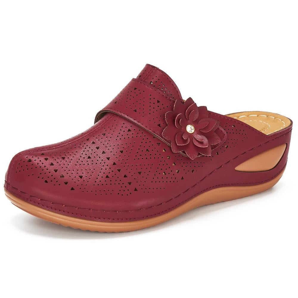 Women's Hollow Flower Wedge Sandals