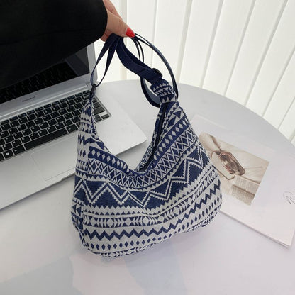 Geometric Pattern Women's Tote Bag with Large Capacity
