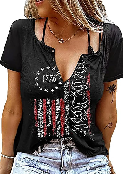 Vintage Rock Roll Concert T-Shirt Women Loose Casual Shirt Tops Funny Skeleton Eagle Graphics V Neck Short Sleeve (X-Large Black-03)