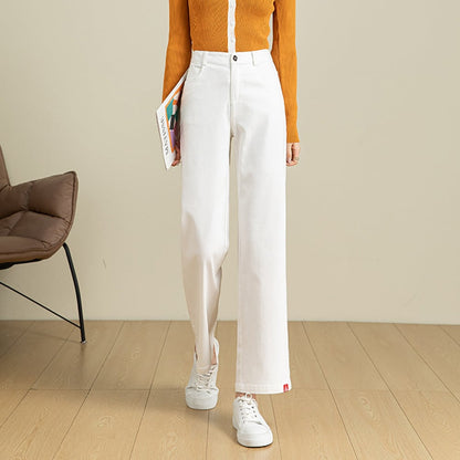 Loose White Wide Leg Jeans for Women