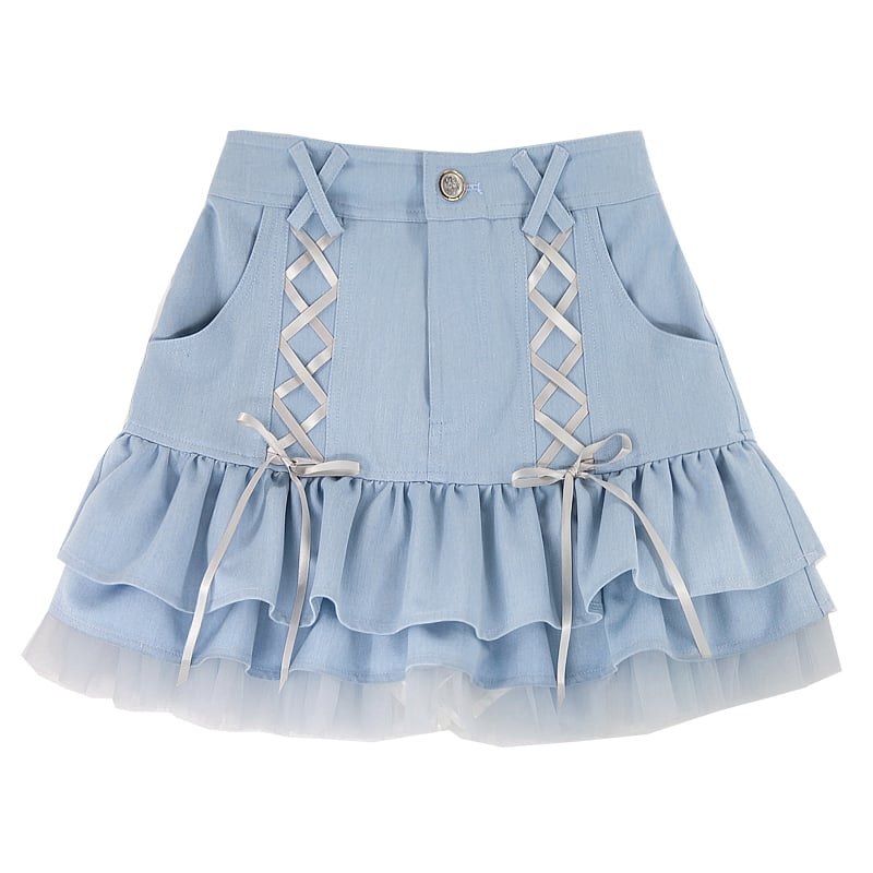 High Waist Denim Skirt for Women
