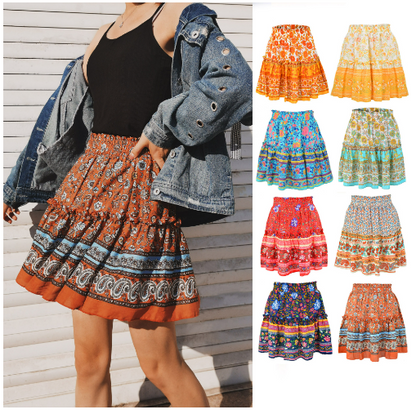 Printed Half Skirt for Women
