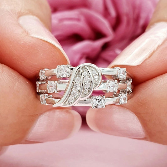 Layered Heart Two-in-One Ring for Women - Fashion Jewelry
