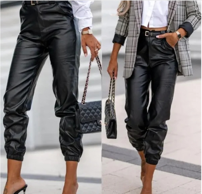 Casual PU Leather Pants for Women