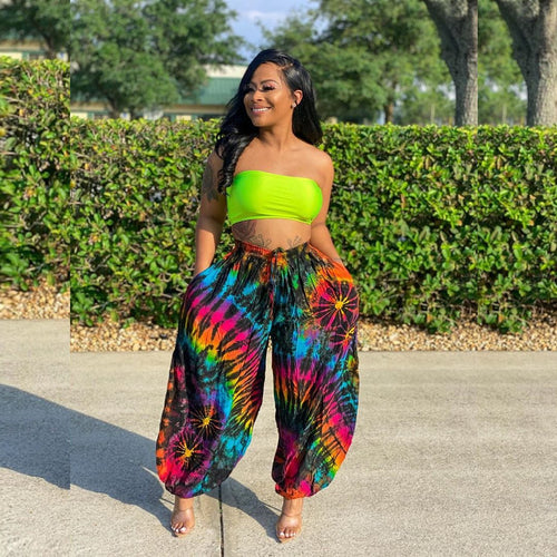 Casual Loose Printed Street Pants for Women