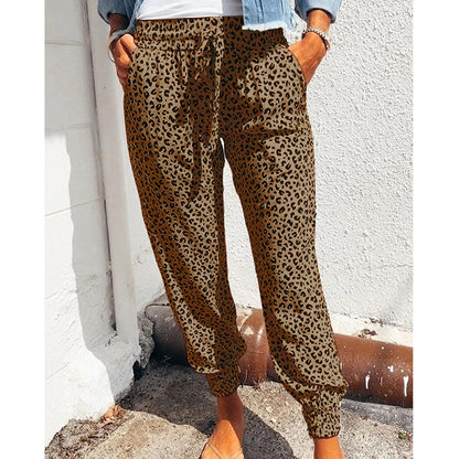 Loose Skull Leopard Print Casual Pants for Men/Women