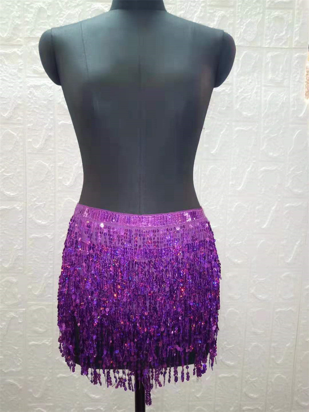 Sequined Tassel Half Skirt for Women