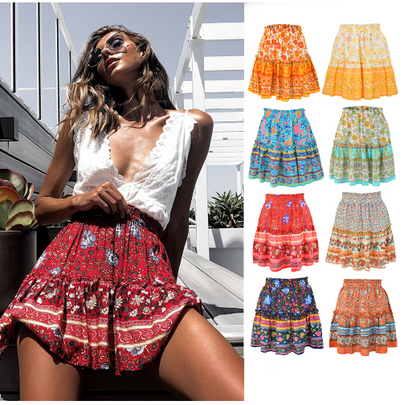 Printed Half Skirt for Women