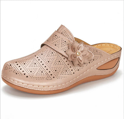 Women's Hollow Flower Wedge Sandals