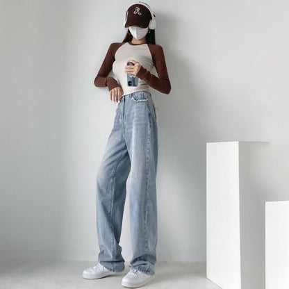 High-Waisted Straight Jeans for Women