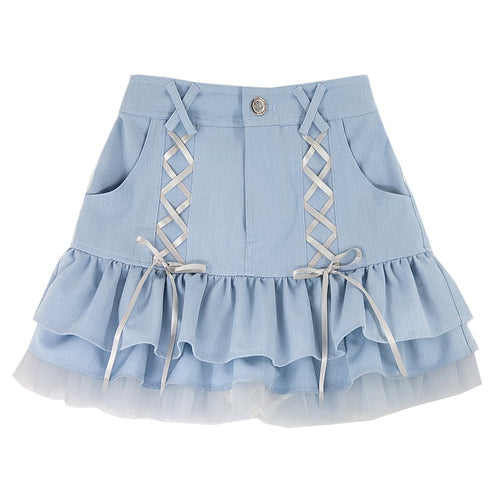 High Waist Denim Skirt for Women