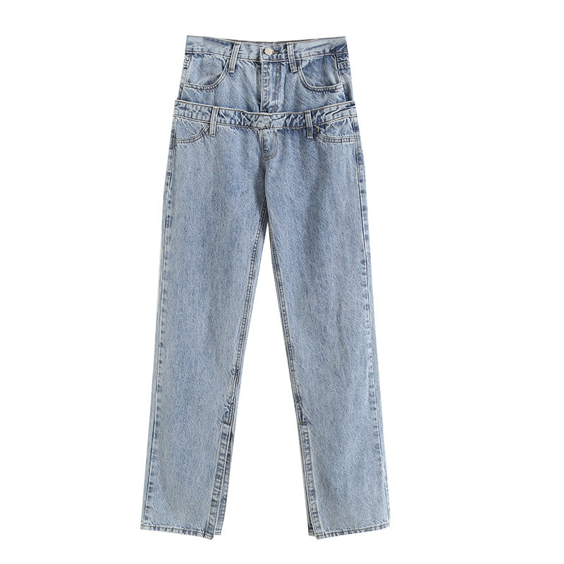 High Waist Straight Jeans for Women