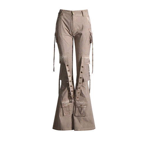 Casual High Waist Flared Jeans for Women