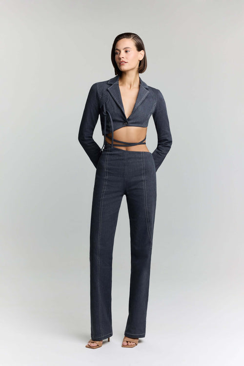 JENDUE Serendipity Denim Jean - Asymmetrical Waist Jeans