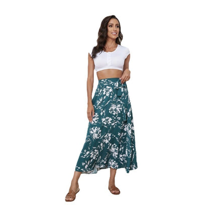 Floral Print Chiffon Skirt for Women