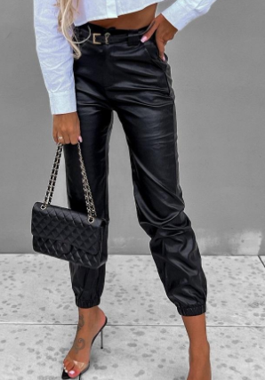 Casual PU Leather Pants for Women