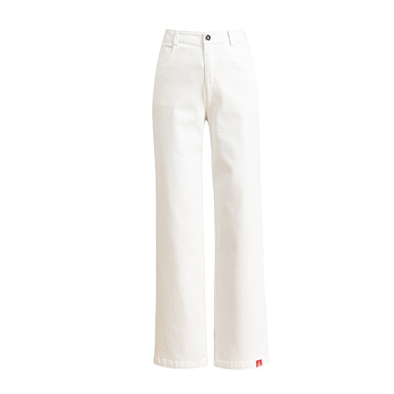 Loose White Wide Leg Jeans for Women