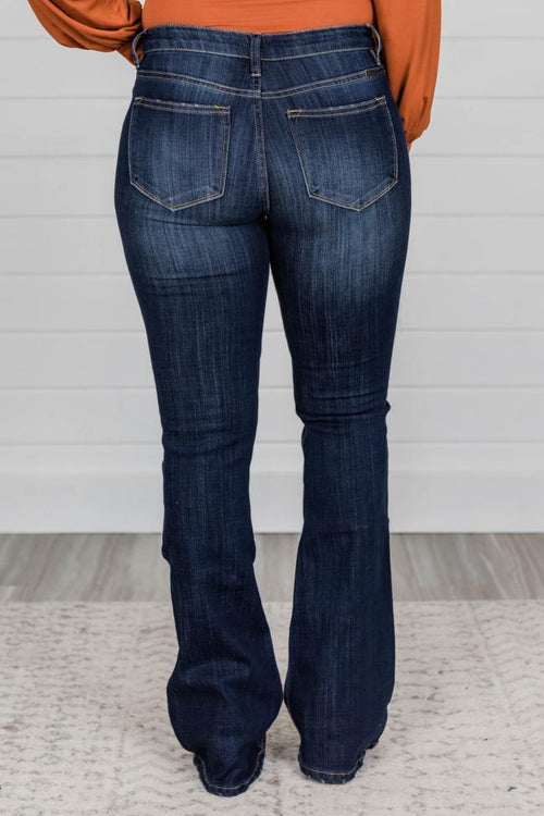 High Waist Stretch Flared Pants for Women