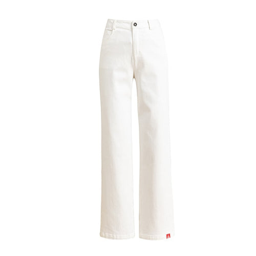 Loose White Wide Leg Jeans for Women