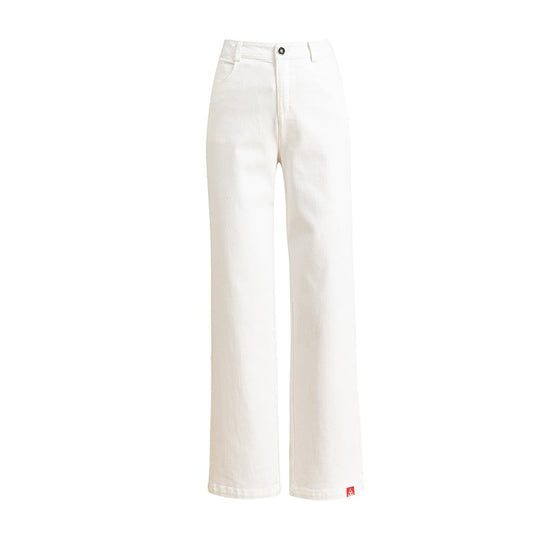 Loose White Wide Leg Jeans for Women