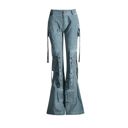 Casual High Waist Flared Jeans for Women