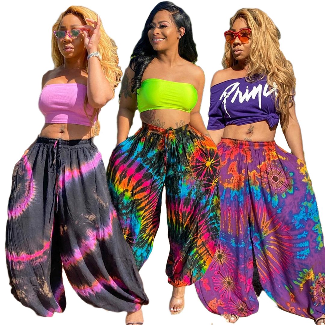 Casual Loose Printed Street Pants for Women
