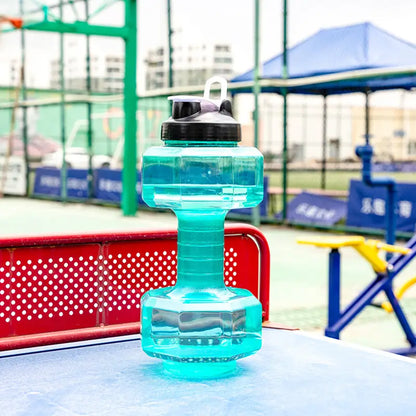 Dumbbell Shaped Water Bottle for Fitness and Outdoor Use