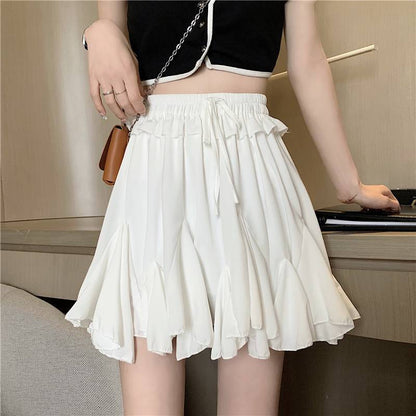 Irregular Chiffon Ruffled Skirt for Women