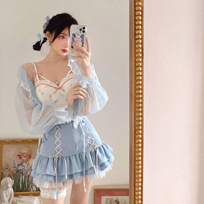 High Waist Denim Skirt for Women