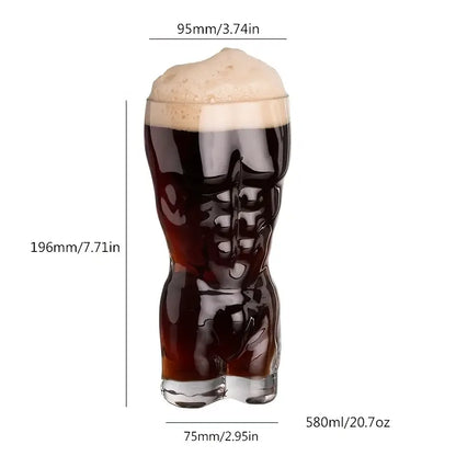 Body-Shaped Wine Glass, Transparent Beer Cup, Creative Drinkware